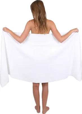 Produktbild von Betz Saunatuch 80 x 200 cm PALERMO 100% Baumwolle Badetuch Liegetuch Strandtuch   Farbe: weiß