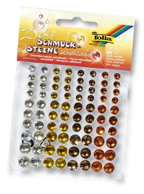Produktbild von folia Schmucksteine "Summerheat" selbstklebend 80 Stück
