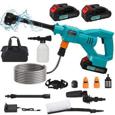 Akku-Hochdruckreiniger 6-in-1, 3000 mAh, 5 m Schlauch, 360 L/h