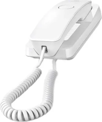 Produktbild von Gigaset DESK 200, Analoges Telefon, Kabelgebundenes Mobilteil, 10 Eintragungen, Weiß