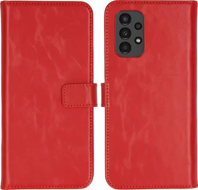 Image de Selencia Bibliothèque en cuir véritable pour le Samsung Galaxy A13 (4G) - Rouge