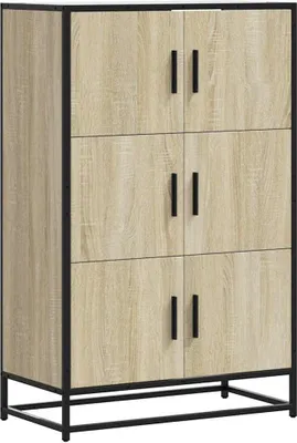 Obrázok produktu pre Vysoká skrinka dub sonoma 68x35x106,5 cm kompozitné drevo+kov