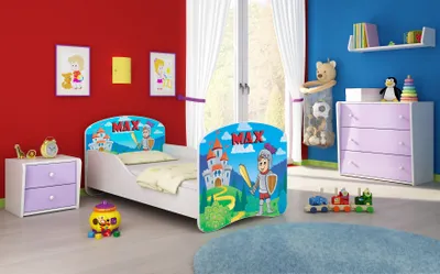 Produktbild von ACMA I Jugendbett Kinderbett Junior-Bett Komplett-Set mit Matratze Lattenrost Weiß 32 Ritter 160x80