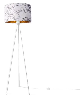 Produktbild von Stehlampe Wohnzimmer Lampenschirm Stoff Stehleuchte Leselampe Abstrakt Vintage