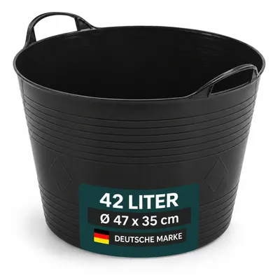Produktbild von Flexibler Mehrzweckkorb aus Kunststoff 40 Liter in Schwarz