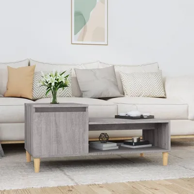 Produktbild von The Living Store Couchtisch Grau Sonoma 100x50x45 cm Holzwerkstoff