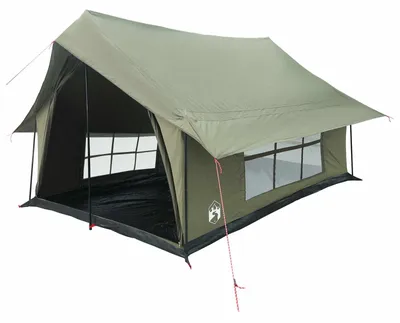 Zdjęcie produktu dla Namiot typu domek vidaXL, kolor oliwkowy, 340 x 246 x 210 cm, z polibawełny