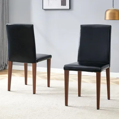 Produktbild von STILVORA Esszimmerstuhl 2er Set aus Kunstleder, Essstuhl mit Metallbeinen, Küchenstuhl für Esszimmer und Wohnzimmer,PU Essstuhl,Esszimmerstuhl