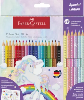 Immagine prodotto di Matita colorata FABER-CASTELL Colour Grip Unicorn 18+6