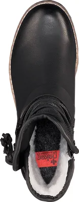 Produktbild von Rieker Damen Stiefelette Boot Warmfutter Raffung Kordel 94689-00, Größe:40 EU, Farbe:Schwarz