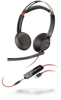 Productafbeelding van Poly Headset Blackwire C5220, stereohoofdtelefoon met USB-C en 3,5 mm aansluiting