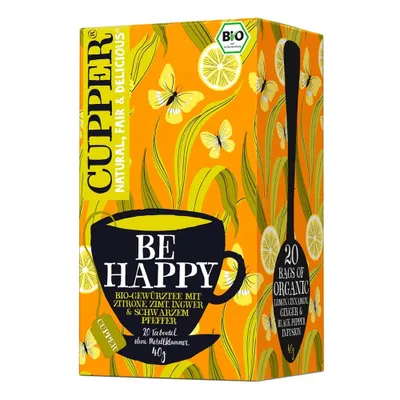 Produktbild von Cupper Be Happy -Gewrztee mit Zitrone, Zimt, Ingwer und Schwarzem Pfeffer (1X40g Pack)