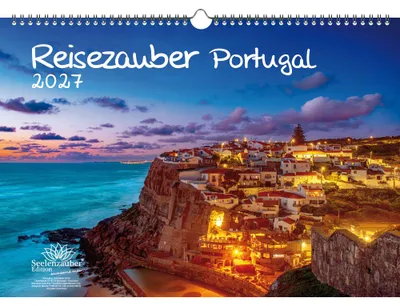 Produktbild von Reisezauber Portugal DIN A3 Kalender für 2027 Lissabon Meer Strand Urlaub Mediterran - Seelenzauber