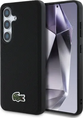 Image de Coque Piqué magnétique Lacoste Galaxy S25 Noir