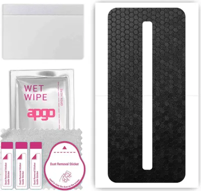 Produktbild von apgo Rückseite Schutzfolie, Skin, kompatibel mit Nubia Red Magic 6S Pro, Hinten Displayschutzfolie aus Vinylfolie, kratzfest, einfache Montage - Schwarze Honigwabe