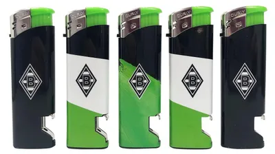 Immagine prodotto di Accendino elettronico Borussia Mönchengladbach set da 5 con apribottiglie, ricaricabile