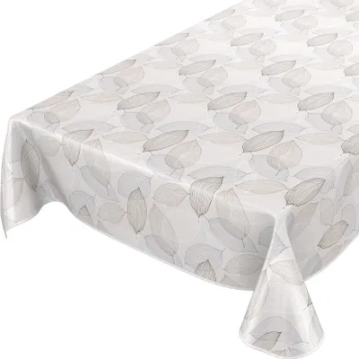 Produktbild von Tischdecke Wachstuch Blumen Beige Robust Wasserabweisend Breite 140 cm Länge 240 cm
