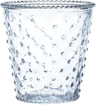 Produktbild von Sandra's SECRET GARDEN cylindrical vase with dots - klar - 12x12x12cm - Glas