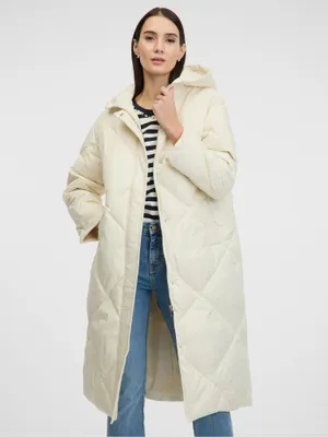 Produktbild von Orsay Cremefarbener gesteppter Daunenmantel für Damen 1001112034000__34