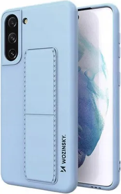 Zdjęcie produktu dla Wozinsky Kickstand Case silikonowe etui z podstawką etui Samsung Galaxy S21+ 5G jasnoniebieskie