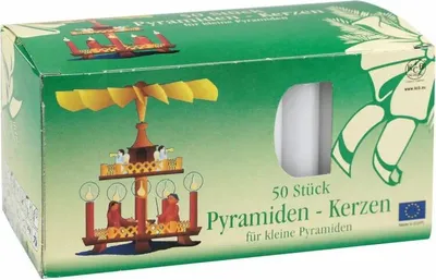 Produktbild von Pyramidenkerzen weiß 14x70mm 600 Stück