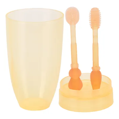 Image de Brosse à dents pour jeunes enfants,Brosse à dents pour bébés,Brosse à dents pour doigts,Brosse à dents pour nourrissons,Nettoyeur de langue pour bébés