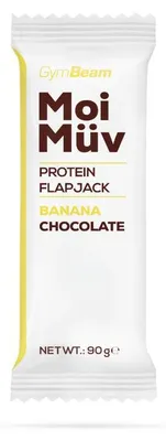 Produktbild von GymBeam - MoiMüv Protein Flapjack, 90 g, Bananenschokolade