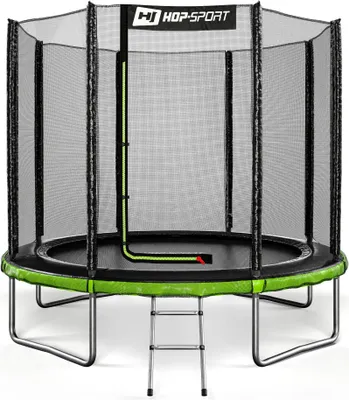Produktbild von Hop-sport Trampolína 8ft (244 cm) | Moderná trampolína pre deti a dospelých | Čierno/zelená + ochranná
