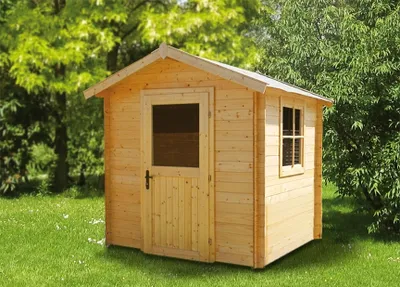 Produktbild von Gartenhaus "Wiesenblume" - 2,40 x 2,40 Meter aus 19 mm Blockbohlen