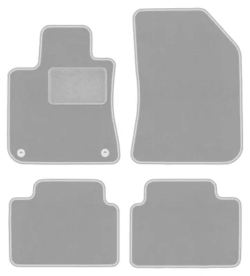 Image de Tapis de sol en moquette pour Peugeot 308 II 2013- (break/SW) – jeu 4 pièces, gris, sur mesure – Wielganizator OSLO