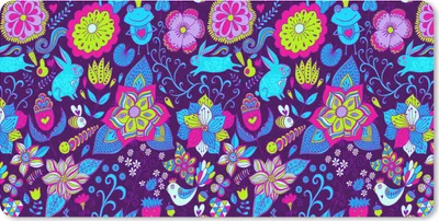Produktbild von MuchoWow® Schreibtischunterlage Mädchen - Kaninchen - Rosa - Muster - Mädchen - Kinder - Kinder 80x40 cm - XXL Mauspad - Gaming Mauspad