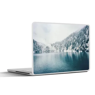 Produktbild von MuchoWow® Laptop Aufkleber Sticker Cover Winter - Wasser - Schnee 25x18 cm - Laptop-Deko