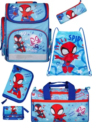 Produktbild von Ranzen-Set 6-teilig SPIDEY Schulranzen-Set mit Federmäppchen und Sporttasche