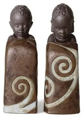 Image de Poivrières et salières au design africain