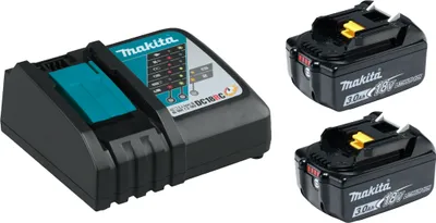 Zdjęcie produktu dla Zestaw Makita Power Source Kit 18V z 2x akumulatorem BL1830B 3,0Ah + ładowarką DC18RC