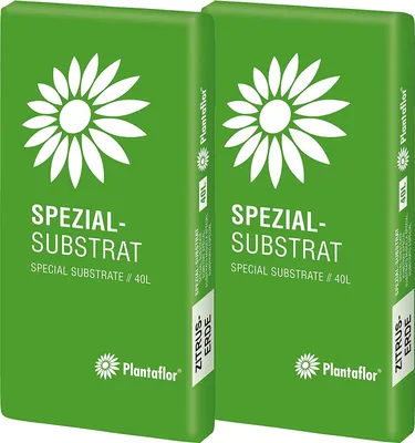 Produktbild von Plantaflor Spezial Substrat, Zitruserde, 2 x 40L, Mediterranpflanzenerde, Oleandererde, Kübelpflanzenerde, Gartenerde, Erde