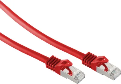 Produktbild von RJ45 Patchkabel m. CAT 7 Rohkabel  PIMF rot 2m