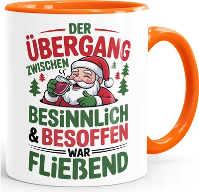 Produktbild von Tasse Weihnachten Spruch Alkohol Besinnlich Besoffen Geschenkidee Mitbringsel Weihnachtsfeier MoonWorks®