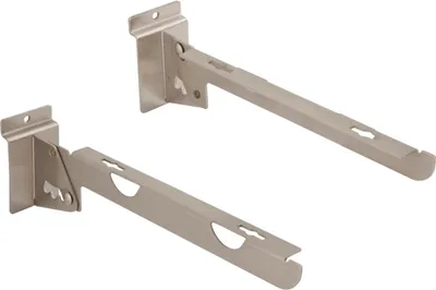 Produktbild von Konsole Arkwall neigbar für Holztablare 290 mm Stahl vernickelt matt