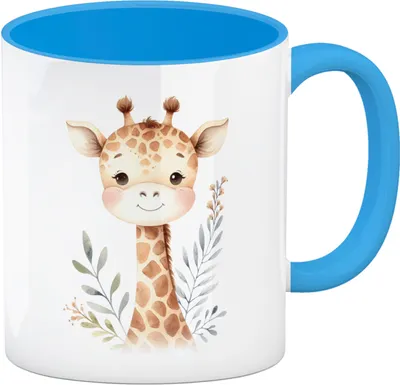 Produktbild von Giraffe Kaffeebecher in hellblau
