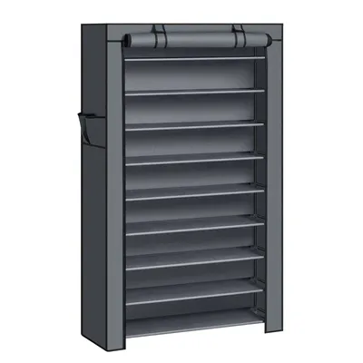 Produktbild von SONGMICS Schuhschrank Schuhregal mit 10 Ebenen 40-50 Paar  Schuhe Schwarz