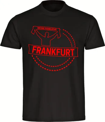 Produktbild von multifanshop Herren T-Shirt - Frankfurt - Meine Fankurve, schwarz, Größe S