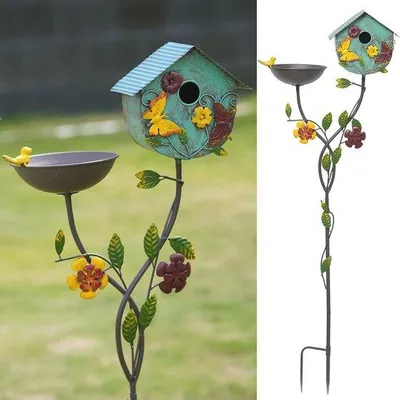 Productafbeelding van Metalen Vogelbaden en Vogelhuisjes voor Buiten