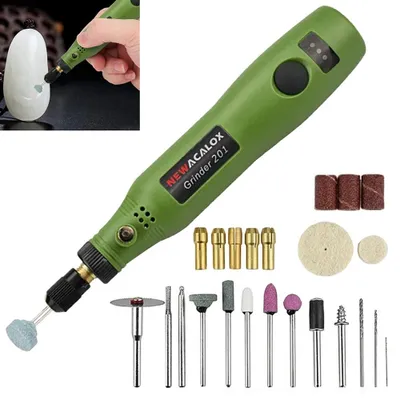 Produktbild von USB-Rotationswerkzeug - Kabelloser Mini-Gravierstift - 3,6 V - 15000 U/min - 3 Geschwindigkeiten - Akku Inklusive - Für Schmuck und DIY
