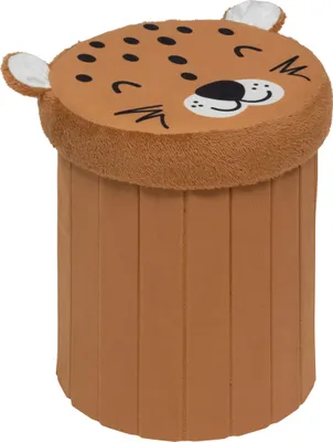 Produktbild von Kindersitzsack leopard faltbar "anoki" orange d30x36cm  - Atmosphera créateur d'intérieur