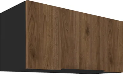 Produktbild von Kondela Oberer Küchenschrank Menzo 80 GU-36 1F - Schwarz / Walnuss