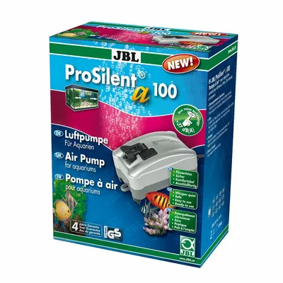 Produktbild von Luftpumpe JBL ProSilent a100 Aquarium Belüfter, Durchlüfter für Süß- und Meerwasser-Aquarien von 40 - 150 l