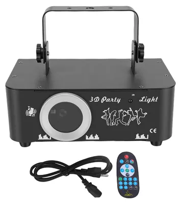 Zdjęcie produktu dla Animacja 3D, oświetlenie sceniczne RGB dla DJ-ów, projektor dyskotekowy 50 W, DMX512, aktywacja dźwiękiem, pilot zdalnego sterowania, oświetlenie imprezowe do klubów KTV, barów, klubów tanecznych i urodzin