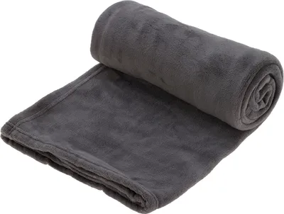 Produktbild von H&S Fleece-Decke - dunkelgrau - 125 x 150 cm -polyester - kariert