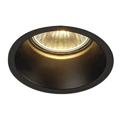 Produktbild von SLV HORN GU10 Downlight, rund, mattschwarz, max. 50W
